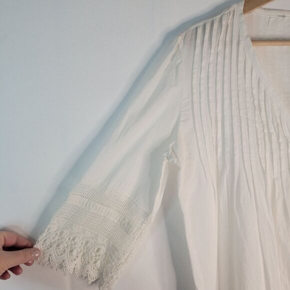 Elegant White Lace Trim Coverup - Picture 6 of 12